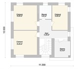 Проект дома B-029. Дом 2 этажа с плоской крышей