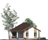 Проект дома B-027. Квадратный дом из блоков