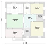 Проект дома B-027. Квадратный дом из блоков