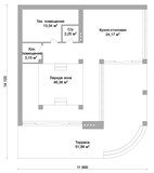 Проект хоз. постройки G-082. Летняя кухня с террасой
