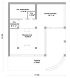 Проект хоз. постройки G-080. Летняя кухня из кирпича