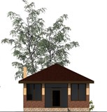 Проект хоз. постройки G-064. Кирпичная баня