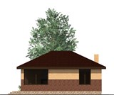 Проект хоз. постройки G-064. Кирпичная баня