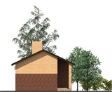 Проект хоз. постройки G-063. Гараж с жилой мансардой