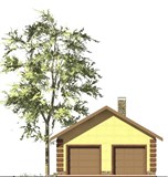 Проект хоз. постройки G-058. Сауна с гаражом