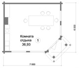 Проект хоз. постройки G-057. Летняя кухня из бруса