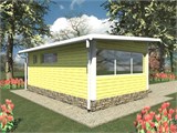 Проект хоз. постройки G-083. Каркасная летняя кухня