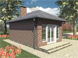 Проект хоз. постройки G-085. Беседка из кирпича