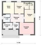 Проект дома A-079. Дом 100 кв, 2 спальни Проект дома A-079. Дом 100 кв, 2 спальни