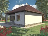 Проект дома A-104. Недорогой дом из газобетона