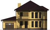 Проект дома D-142. Кирпичный дом с гаражом