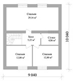 Проект дома B-301. Недорогой дом с мансардой