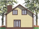 Проект дома B-301. Недорогой дом с мансардой