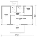 Проект дома B-303. Дом с плоской крышей