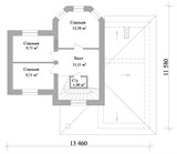 Проект дома B-300. Дом с гаражом 150 м