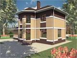 Проект дома B-300. Дом с гаражом 150 м