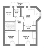 Проект дома C-171. Дом с мансардой до 200 м