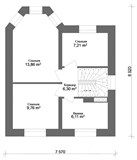 Проект дома A-105. Двухэтажный дом четыре спальни