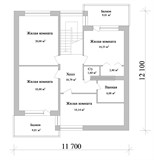 Проект дома E-044. Дом-баня с террасой