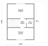 Проект дома A-108. Дом 8 на 8