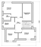 Проект дома D-145. Дом с террасой 4 спальни