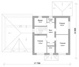 Проект дома D-146. Дом из кирпича, двухэтажный, с гаражом