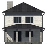 Проект дома B-321. Узкий кирпичный дом