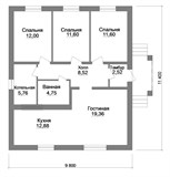 Проект дома A-066. Недорогой дом до 100 м2
