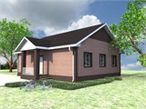 Проект дома A-066. Недорогой дом до 100 м2