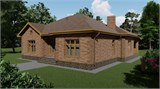 Проект дома C-264. Красивый одноэтажный дом из кирпича