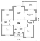 Проект дома C-264. Красивый одноэтажный дом из кирпича