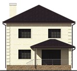 Проект дома D-013. Узкий двухэтажный дом Проект дома D-013. Узкий двухэтажный дом