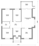 Проект дома B-326. Дом одноэтажный 3 спальни