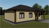 Проект одноэтажного дома с террасой 13 на 14 B-335