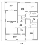 Проект дома D-140. Одноэтажный дом с террасой