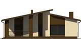 Проект дома D-140. Одноэтажный дом с террасой