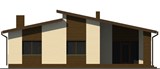 Проект дома D-140. Одноэтажный дом с террасой
