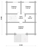 Проект дома B-296. Дом с мансардой до 150 кв