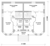 Проект дома F-014. Двухэтажный дом на 2 семьи