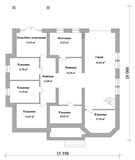 Проект дома F-015. Одноэтажный дом с цокольным этажом