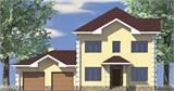 Проект дома D-137. Дом 2 этажа с гаражом