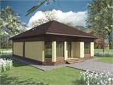 Проект дома B-292. Дом 1 этаж с террасой